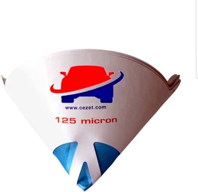 CEZET Verfzeefjes 125 micron (25 stuks) – Universeel nylon filter voor verf en autolak, uitermate geschikt voor het filteren van diverse soorten auto en schilders lakken