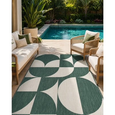 Muratap Buitenkleed brussels summer wit- 120x170 cm