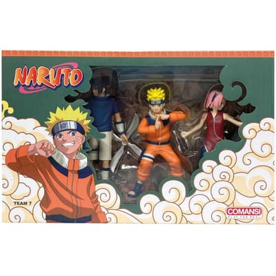 Naruto - Giftbox met 3 Speelfiguurtjes - 9 cm - kunststof - Comansi