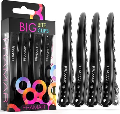 Framar - Big Bite Haarclips - Zwart 4 st