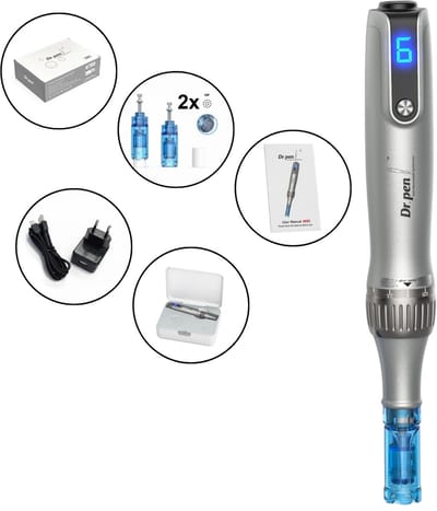 Dr. Pen M8S - Dermapen - Microneedling - 6 Snelheden - 2 Cartridges - 0 Tot 2,5 mm