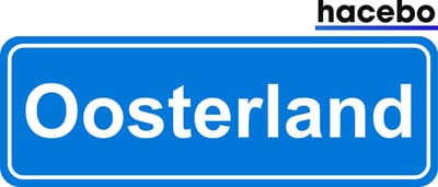Hacebo - Plaatsnaam Sticker - 29x10 CM - Oosterland sticker - Verkeersborden sticker - grappige cadeaus - Oosterland