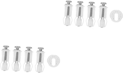 Toiletbril Bouten - Bevestigingsset Toilet - Toilet Reparatie - Roestvrij Staal Nylon - 8 Stuks - Wit