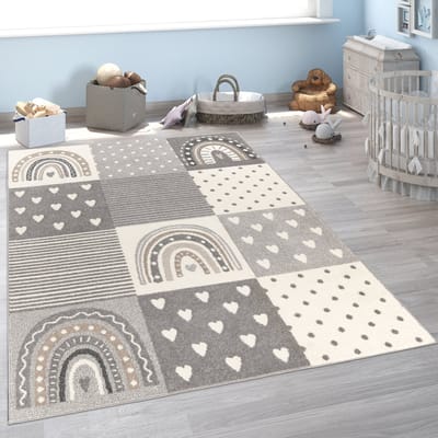 Paco Home Vloerkleed voor de kinderkamer Vloerkleed Kinderkamer Meisjes Jongens Verschillende Motieven En Formaten 120 cm Rund