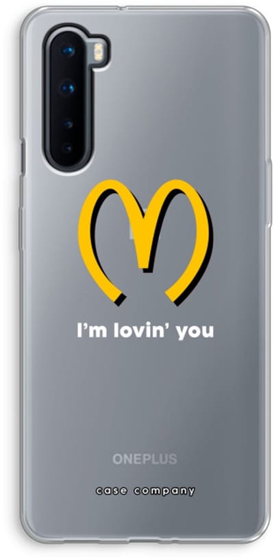 Case Company® - Hoesje geschikt voor OnePlus Nord hoesje - I'm lovin' you - Soft Cover Telefoonhoesje - Bescherming aan alle Kanten en Schermrand