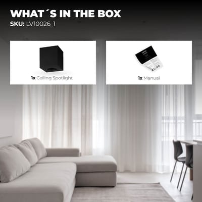 Ledvion - LED Opbouwspots - Dimbaar - Zwart ø80mm - IP20 - GU10