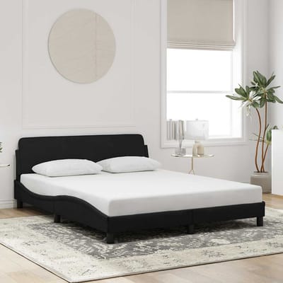 vidaXL - Bedframe - "Dover" - 160x200 - cm - fluweel - zwart