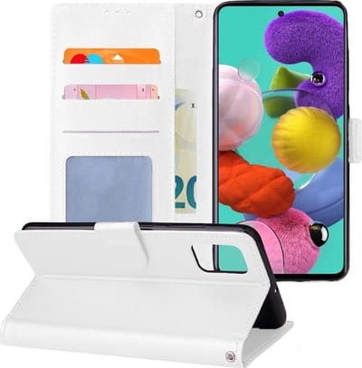 LuxeBass Telefoon Wallet Bookcase voor Sony Xperia XA2 Ultra Portemonnee telefoonhoesje voor Bankpassen - Kunstleer - Siliconen Houder - Magnetische sluiten- wit - telefoonhoes - gsm hoes - telefoonhoesjes - telefoonhoes - gsm hoes - gsm hoesjes