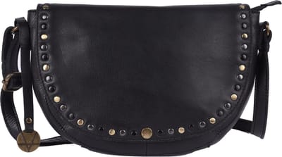 Echte Italiaanse Leren Boho Crossbody Schoudertas met Studs (9,75 inch) – Stijlvol, Duurzaam & Perfect voor Dagelijks Gebruik voor Dames
