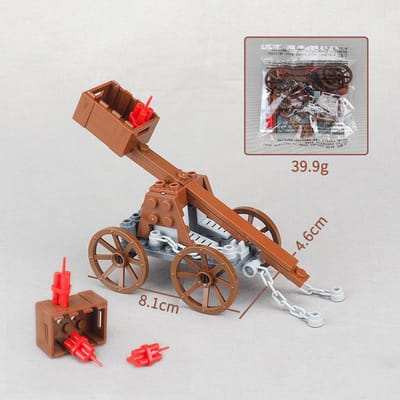 MOC 1 STuks Oorlogen uit de Oudheid Romeinse Soldaat Gebroken Poort Kar Voertuig Bouwstenen Set Kasteel Aanvalswagen Baksteen Idee Speelgoed Cadeau