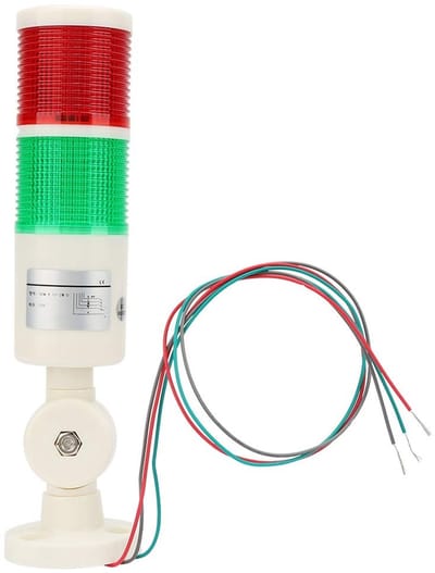 VT Goods - Industriële waarschuwingslichten - LED-signaaltorenstapelverlichting - Draaibare voet - Rood + groen - Veiligheidstorenlamp - Geschikt vo...