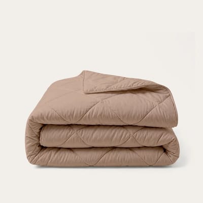 HappyBed Dekbed zonder overtrek 240x200 - 100% Katoen - Wasbaar Zomerdekbed - Bedrukt dekbed zonder hoes - Hoesloos Dekbed - Lits Jumeaux - Dune