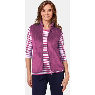Teddy vest van zachte fleece - bessen - Gr. 42 van Goldner Fashion