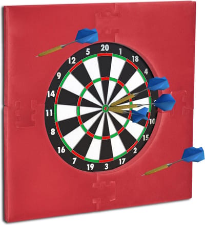 dartbord surround ring R6 - 4-delig - 45 cm - muurbescherming - Ø 71x71x3 cm - bordeaux