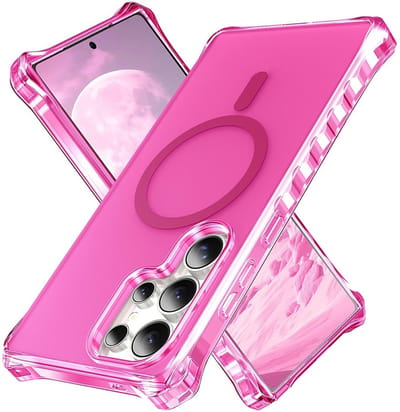 Coverup Hoesje - Geschikt voor Samsung Galaxy S26 Ultra Hoesje - Coverup ShockProof TPU Back Cover - MagSafe Compatible - Pink