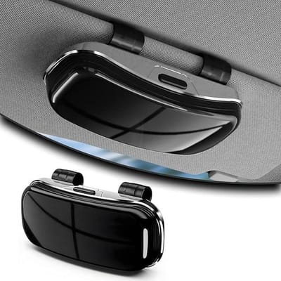Auto Brillenhouder - Zonnebrilhouder Auto - Veilig Opbergen - Eén Hand Bediening - Perfecte Pasvorm - Zwart