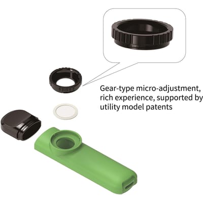 ABS Kazoo Fluit met 8 stuks Membraan Muziekinstrument Ukulele Gitaar Partner Muziekinstrument voor Kind Volwassene groen