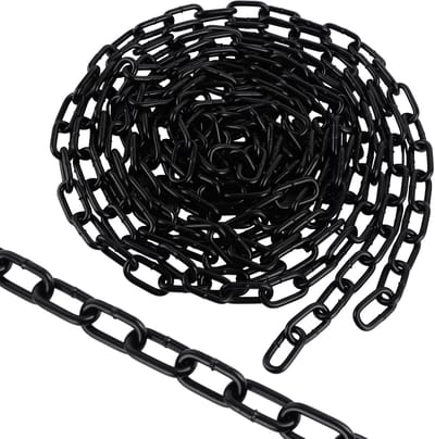 Stalen Ketting - Ronde Ketting - Hangstoel Bevestigen - Zwart Gecoat Duurzaam - 8 Meter 5mm - Zwart