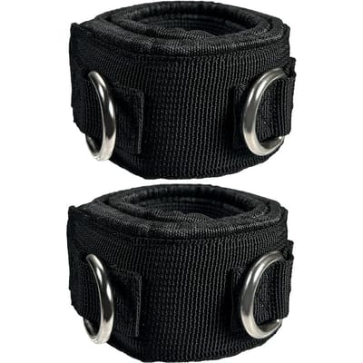 1 Paire de Sangle de Cheville Pour Machines d'Exercice à Câble Manchette d'Entraînement Pour Salle de Sport à Domicile Entraînements des Fessiers Kickbacks Extensions de Jambes black