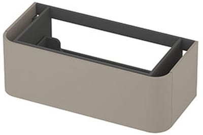 INK - Afgeronde Onderkast Gelakt 1 Lade Softclose Tbv Grepen - 1000x450x350 Mm - Mat Creme Cotton