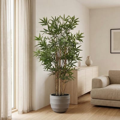 Florafy Kunstplant Bamboe 144cm - Kunstplanten voor binnen - Onderhoudsvrij