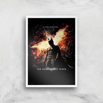 The Dark Knight Rises Giclee Art Print - A2 - White Frame