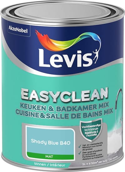 Levis - Easyclean Keuken & Badkamer Mix - Shady Blue B40 - Mengverf - 1 L