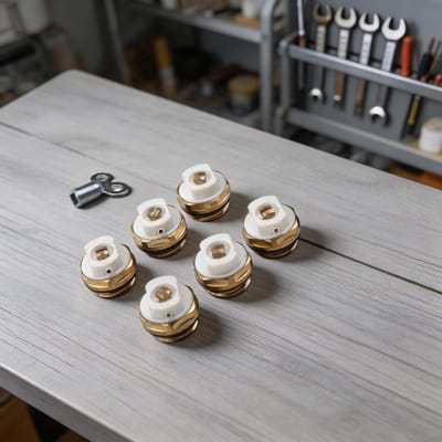Radiatorventielset - Ontluchtingssleutel - Verwarming Onderhoud - Hoge Temperatuur Bestendig - 6 Delig - Messing
