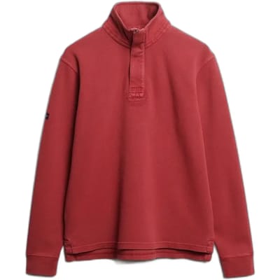 Superdry - Klassieke katoenen piqué-trui met halve rits - Heren - Truien
