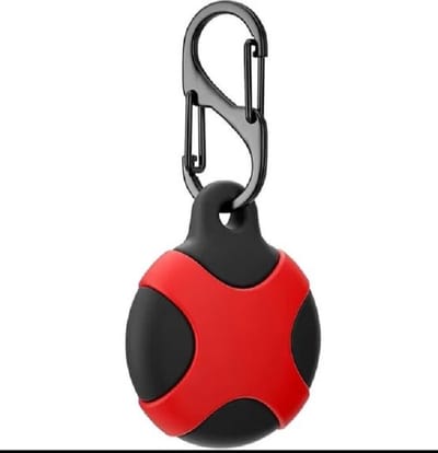 Airtag houder Hond | Waterdicht | Siliconen hoesje | Airtag niet bijgeleverd! ROOD/ZWART