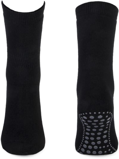 Katoenen huissokken met antislip – Black – 43-46