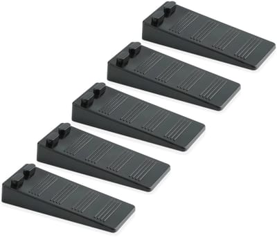 WiseGoods Premium Set Van 5 Zachte Rubberen Deurstoppers - Deur Stopper Verstelbaar - Antislip & Geurvrij - Voor Tapijt & Parket
