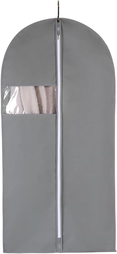 Kledinghoezen - Beschermhoezen - Kleding Opbergen - Ademend Materiaal - 3 stuks - Grijs