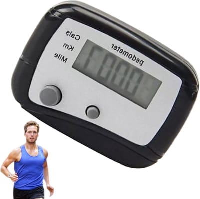 Stappenteller - Loopmeter Fitness - Dagelijkse Wandelingen - Geen App Nodig - 4.7 x 3.5 cm - Zwart