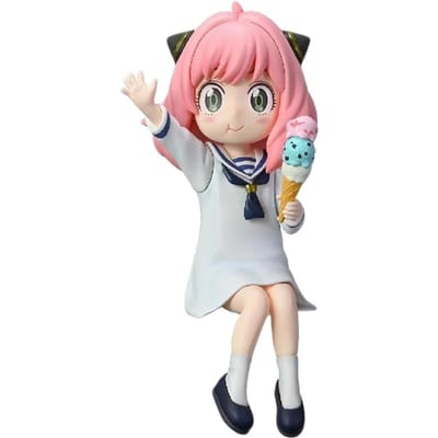 1 Pièce Spy Family Anya Forger Pour Figurine de Nouilles Pressées Modèle Périphérique Anime Mignon Ornement de Table Cadeau de Vacances Statue Collection white