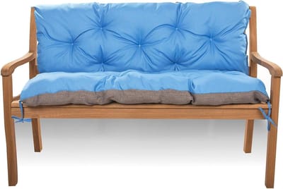 Zitkussen Bank - Kussen voor buiten - Tuincomfort Vergroten - Wasbaar Kussen - 110x60x50 cm - Blauw