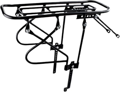 Fiets achterrek - Bagagedrager fiets - Fietsen vervoeren - Robuust stalen frame - 39 x 13.5 cm - Zwart