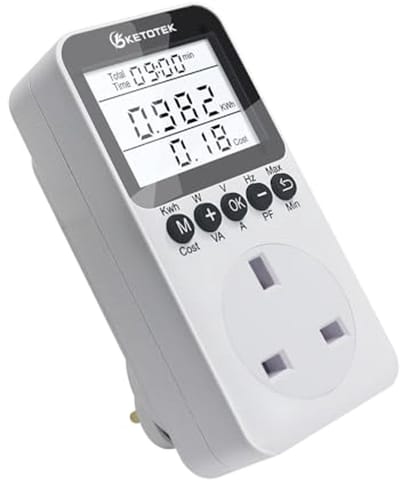 Energiekosten Meter met Backlight - Multifunctionele Vermogensmeter voor Thuisgebruik
