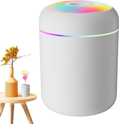 Luchtbevochtiger voor Slaapkamer - USB Luchtbevochtiger met Verlichting | 180ml Compacte - Kinderkamer, Auto, Woonkamer, Kantoor, Huis, Kelder En Badkamer