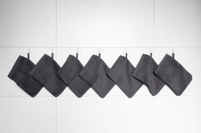 RELAKZ - Steel Grey - Washandjes - Set 7 Stuks - Luxe Katoen - 700 GSM - Zacht en Hoog Absorberend