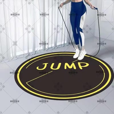 Tapis de sol circulaire pour corde à sauter, tapis d'exercice de saut, tapis de fitness d'intérieur, tapis de yoga, épais, antidérapant, coussin de sport 100x100cm