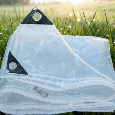 Transparant Zeil - Waterdicht Doek - Buiten Beschermen - Hoge Lichttransmissie - 350 x 680 cm - Transparant