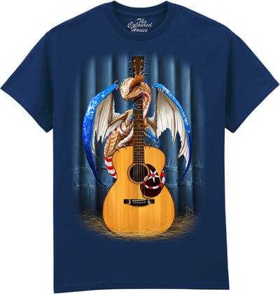 Draak Gitaar Country Music Dragon The Coloured House T-shirt M