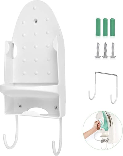 Candala Wandmontage Strijkplank Rack Elektrische Ijzer Houder Huishoudelijke Badkamer Plank [wit]