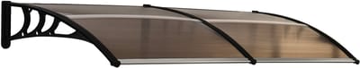 4goodz Deurluifel Afdak 75x195 cm - Overkapping polycarbonaat - Bruin