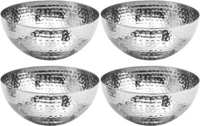 Secret de Gourmet - 10x - Slakommetjes/schaaltjes - rvs metaal - D13 cm