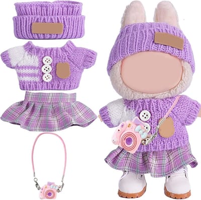 Luxe Poppenkleding Set 17 cm - Jurkjes in Paars en Roze
