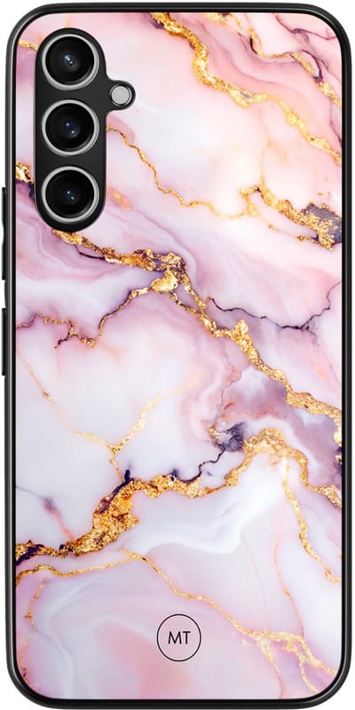 Hoesje geschikt voor Samsung Galaxy A54 - Marble pink - TPU Hard Case Backcover - Roze - Mooie Telefoonhoesjes