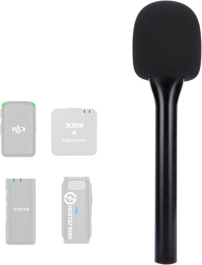 Handheld Microfoonstandaard met Popfilter voor DJI Microfoonset - Geschikt voor Lavalier Microfoons, Interview Installatie en Podcast Gebruik