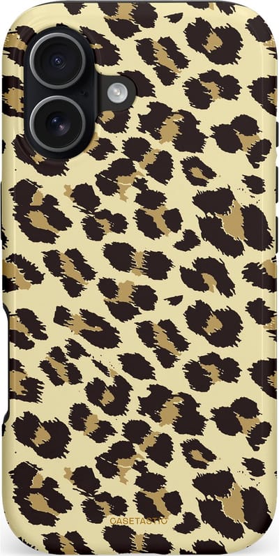 Casetastic hoesje geschikt voor Apple iPhone 17 - MagSafe - Dubbellaagse bescherming - Speels - Fashion Case - Beige Zwart
